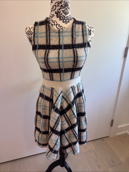 Thom Browne Dresses & Skirts - Thom Browne Plaid Sleeveless Knit Fit-and-Flare Dress